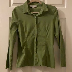 Olive green button down shirt